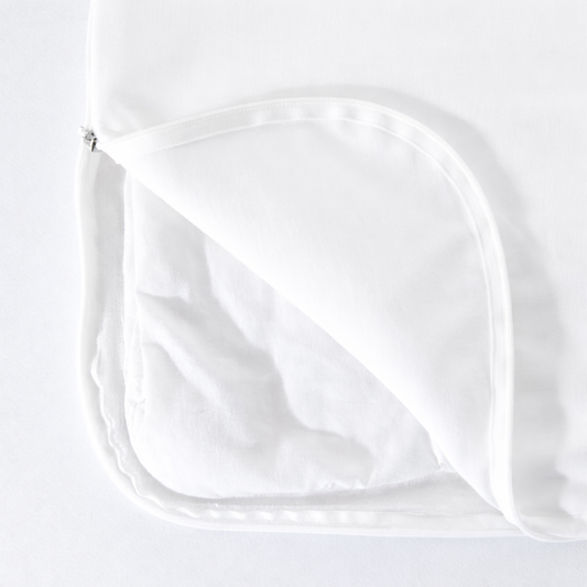 Housse de couette en percale de coton Blanc Pur