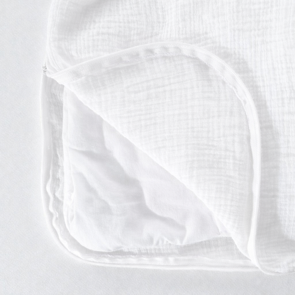 Housse de couette en gaze de coton Blanc Pur