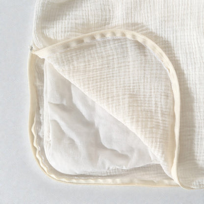 Housse de couette en gaze de coton Blanc Cassé